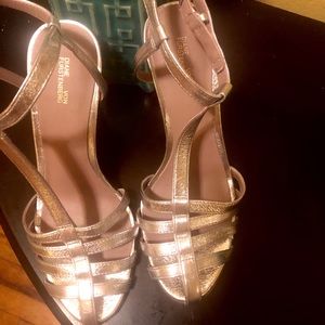 DVF Silver Heels